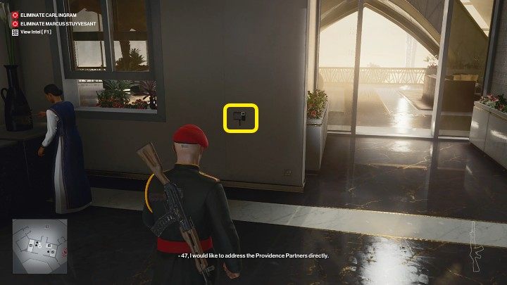 Go through the conference room to the reception area and then enter the penthouse - Hitman 3: Keep Your Eyes Peeled - how to unlock this trophy/achievement? - Trophy Guide - Hitman 3 Guide