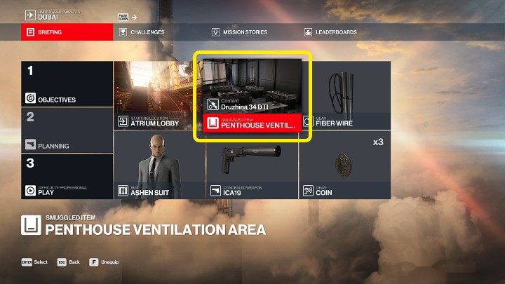 The second way to take a sniper rifle on a mission is to use the Hidden Stashes, which can be unlocked by gaining the appropriate mastery level on a map - Hitman 3: Sniper rifle - how to take it on a mission? - FAQ - Hitman 3 Guide