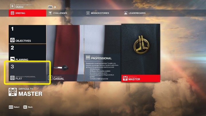 In Hitman 3, you can change the difficulty level before starting a specific mission - Hitman 3: Difficulty levels - types, differences - Basics - Hitman 3 Guide
