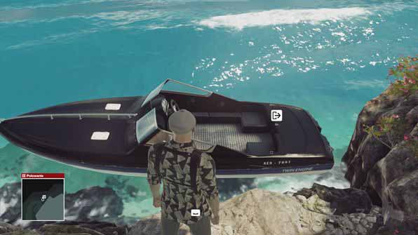 Motorboat by the castle - Leaving the mission area | Sapienza - Sapienza: World of Tomorrow - Hitman Game Guide