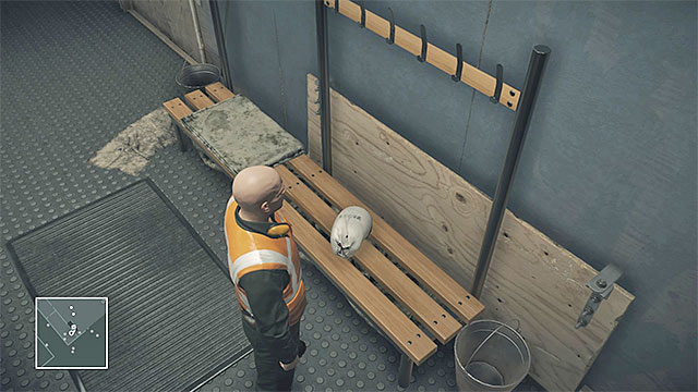 The mechanic clothes can be found in the locker-room on the ground floor of the building - Disguises and important items | Final Training - Final Training - Hitman Game Guide