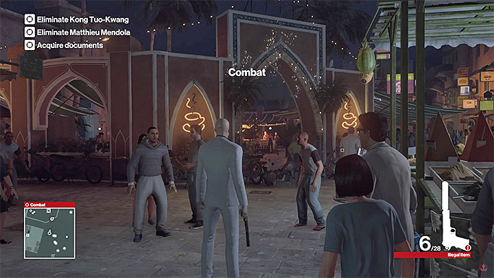 Using guns to throw down the lights will alarm people - Murdering Matthieu Mendola | Marrakesh: A House Built on Sand - Summer Episode - Marrakesh: A House Built on Sand - Hitman Game Guide