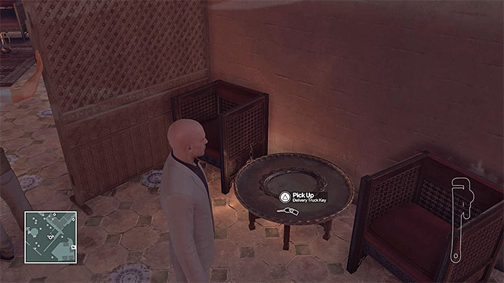Car keys are on the coffee table - Obtaining the documents and leaving the area | Marrakesh: A House Built on Sand - Summer Episode - Marrakesh: A House Built on Sand - Hitman Game Guide