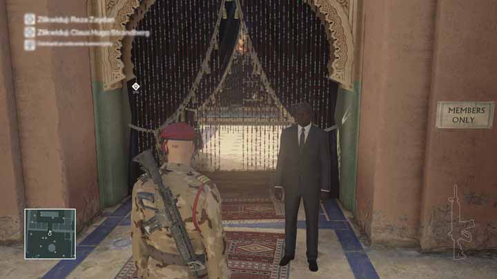 You wont enter the cafe without a proper pass. - Murdering Claus Hugo Strandberg | Marrakesh - Marrakesh: A Gilded Cage - Hitman Game Guide