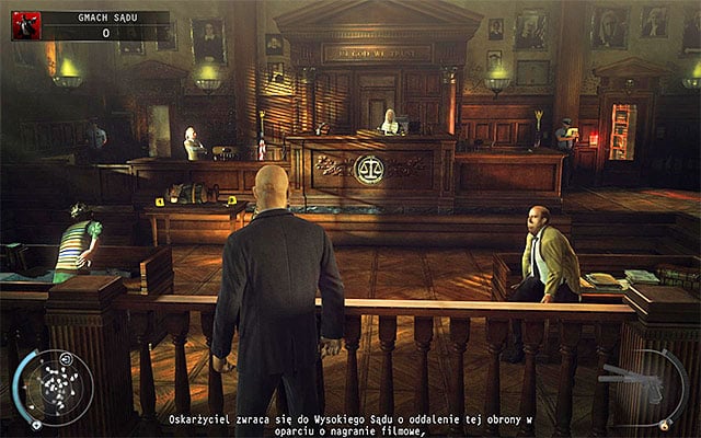 The mission starts in the courthouse - Courthouse - Exploring the courthouse | 15: Skurkys Law - 15: Skurkys Law - Hitman: Absolution Game Guide