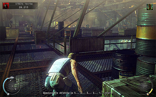 I do not recommend reaching buildings located on the other side of the test facility with main stairs, because on your way there you may encounter both scientists and factory guards, so you could be easily exposed - Test Facility - Exploring the test facility | 12: Death Factory - 12: Death Factory - Hitman: Absolution Game Guide