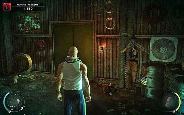 Wait, until one of Patriots men appears here and then attack him - Patriots Hangar - Using a keycard | 13: Fight Night - 13: Fight Night - Hitman: Absolution Game Guide