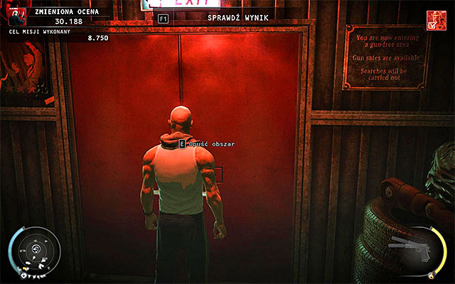 If youve murder Sanchez in a classic way then watch out or a single guard guarding the exit - The Arena - Exiting the arena | 13: Fight Night - 13: Fight Night - Hitman: Absolution Game Guide