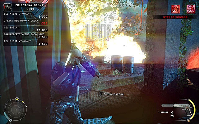 Retreat to a safe distance, take cover behind a wall and wait for both nuns to appear close to the gas station - 14: Attack of the Saints | Challenges - Challenges - Hitman: Absolution Game Guide