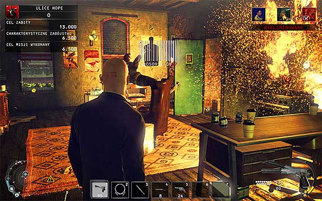 Another method of killing Tyler is using a gas stove and shooting it to make an explosion - Streets of Hope - Murdering Tyler Colvin | 9: Shaving Lenny - 9: Shaving Lenny - Hitman: Absolution Game Guide