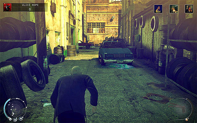 Less obvious way to get to the scrapyard is crossing by the garage located at back of the barbershop - Streets of Hope - Murdering Gavin LeBlond | 9: Shaving Lenny - 9: Shaving Lenny - Hitman: Absolution Game Guide