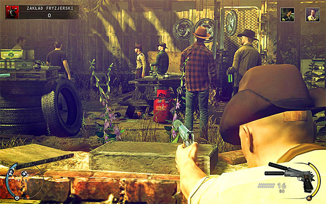 Mason McCready spends most of the time standing next to the barbecue located near the main entrance to the barbershop - Barbershop - Murdering Mason McCready | 9: Shaving Lenny - 9: Shaving Lenny - Hitman: Absolution Game Guide