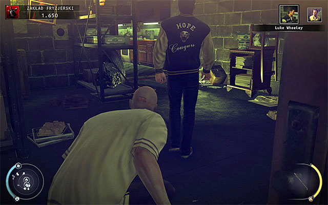 Luke Wheeley spends most of the time on the barbershop ground floor - Barbershop - Murdering Luke Wheeley | 9: Shaving Lenny - 9: Shaving Lenny - Hitman: Absolution Game Guide