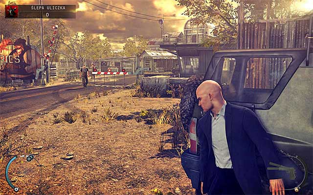 You start the mission at the entrance to the Dexter Industries complex and this is the only place where you do not have to sneak - Dead End - Disabling primary and backup security systems | 11: Dexter Industries - 11: Dexter Industries - Hitman: Absolution Game Guide