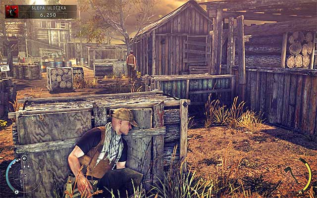 If you move through the area left from the main road, you should stop at the cabin shown on the above screen - Dead End - Disabling primary and backup security systems | 11: Dexter Industries - 11: Dexter Industries - Hitman: Absolution Game Guide