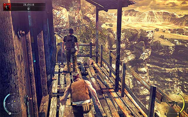 If you do not have Instinct and/or disguise, then the better solution is to use throwable objects (e - Descent - Getting into mines | 11: Dexter Industries - 11: Dexter Industries - Hitman: Absolution Game Guide