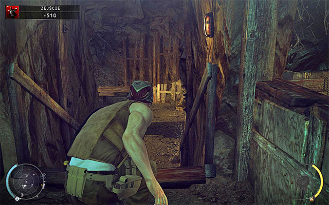 Regardless of the way you act, you should get near the passage leading to the main mine complex (screen above) - Descent - Getting into mines | 11: Dexter Industries - 11: Dexter Industries - Hitman: Absolution Game Guide