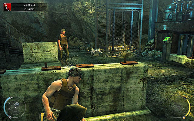 Quickly head towards the stairs again and go down - Descent - Reaching the elevator | 11: Dexter Industries - 11: Dexter Industries - Hitman: Absolution Game Guide