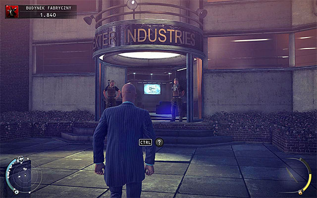 After obtaining arms dealer disguise, you can go to the main entrance or to the side entrance for staff and guests mentioned earlier (screen above) - Factory Compound - Getting inside the factory building | 11: Dexter Industries - 11: Dexter Industries - Hitman: Absolution Game Guide