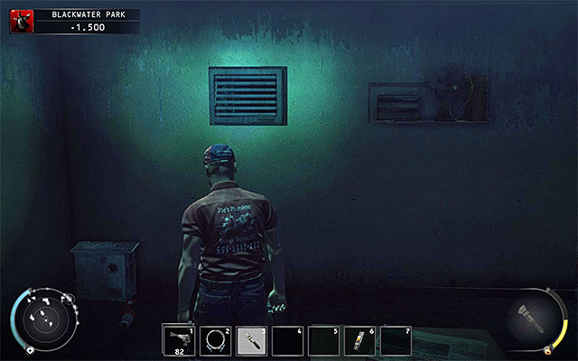 The shaft entrance can be found in one of rooms adjacent to the guardhouse and is shown on the above screen - Blackwater Park - Getting inside the residential building | 18: Blackwater Park - 18: Blackwater Park - Hitman: Absolution Game Guide