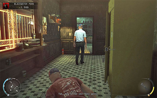 After crossing the shaft youll also find yourself in the basement, but behind the counter shown on the above screen - Blackwater Park - Getting inside the residential building | 18: Blackwater Park - 18: Blackwater Park - Hitman: Absolution Game Guide