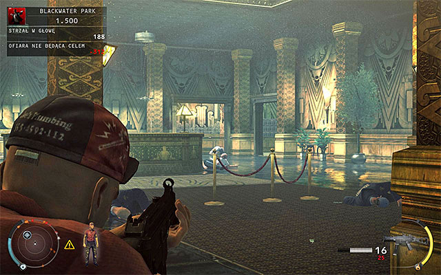 Once you eliminate a first group of enemies, take cover and start killing other enemies - Blackwater Park - Unlocking access to the lift | 18: Blackwater Park - 18: Blackwater Park - Hitman: Absolution Game Guide