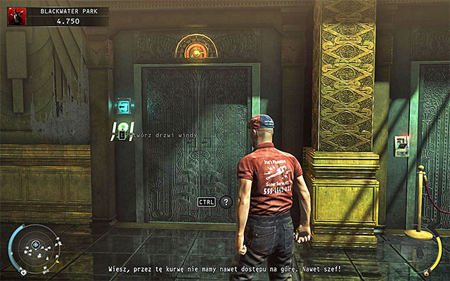 Now go back to the lift, call it (screen above) and enter inside - Blackwater Park - Unlocking access to the lift | 18: Blackwater Park - 18: Blackwater Park - Hitman: Absolution Game Guide