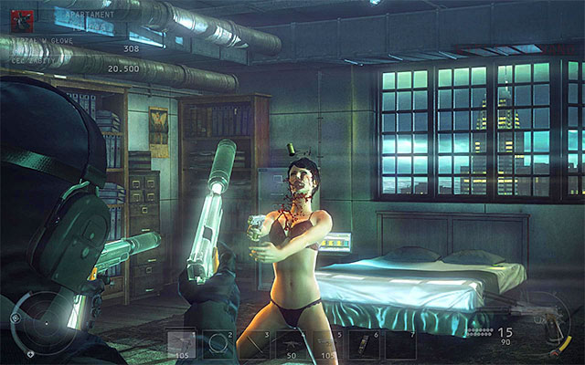 Enter the panic room, which will result in a cut-scene with Layla - Penthouse - Defeating Layla in a melee fight | 18: Blackwater Park - 18: Blackwater Park - Hitman: Absolution Game Guide