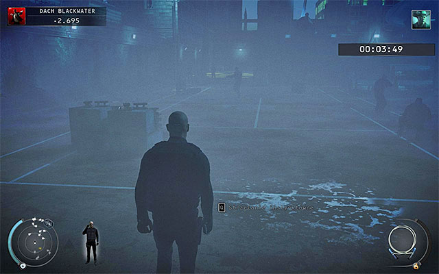 Once you get to the upper rooftop, spend some time to get to know the current situation - Blackwater Roof - Getting to Dexter | 19: Countdown - 19: Countdown - Hitman: Absolution Game Guide