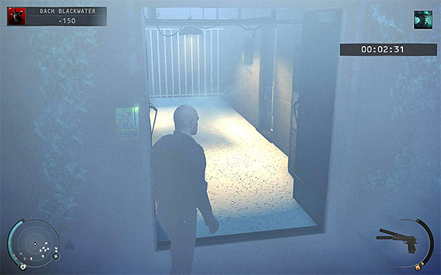When you get the keycard, you can return to the previous roof and use the keycard to unlock the door shown on the above screen - Blackwater Roof - Getting to Dexter | 19: Countdown - 19: Countdown - Hitman: Absolution Game Guide