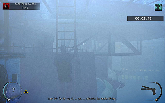 If you have unlocked the mentioned right door, climb up the ladder shown on the above screen - Blackwater Roof - Getting to Dexter | 19: Countdown - 19: Countdown - Hitman: Absolution Game Guide