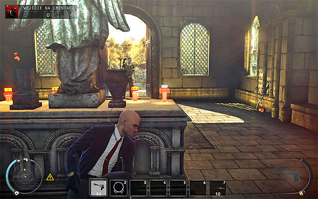 Regardless of whether youve used a sniper rifle or not, turn around and enter the tomb - Cemetery Entrance | 20: Absolution - 20: Absolution - Hitman: Absolution Game Guide
