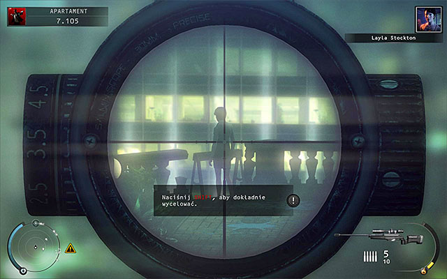 Stand at the open shutter and wait for Layla appearing in the distance - 18: Blackwater Park - p. 3 | Challenges - Challenges - Hitman: Absolution Game Guide