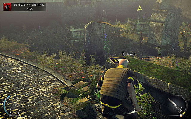 The first evidence can be collected in the Cemetery Entrance stage - 20: Absolution | Challenges - Challenges - Hitman: Absolution Game Guide