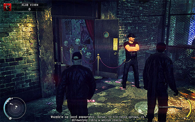 The first option is to use the main club entrance - The Vixen Club - Getting inside the club | 5: Hunter and Hunted - 5: Hunter and Hunted - Hitman: Absolution Game Guide