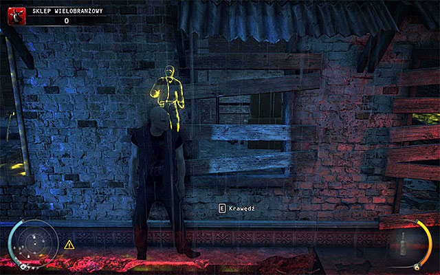 If youve decided to walk over the ledge, you might stop at the shutter shown on the above screen - Convenience Store - Getting inside the shop | 5: Hunter and Hunted - 5: Hunter and Hunted - Hitman: Absolution Game Guide