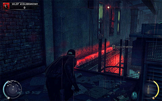 Another variant relies on using the stairs leading to the store - Convenience Store - Getting inside the shop | 5: Hunter and Hunted - 5: Hunter and Hunted - Hitman: Absolution Game Guide