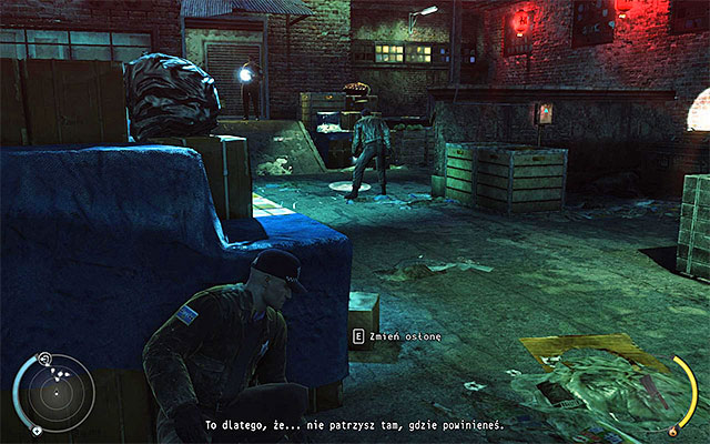 Carefully approach the loading area and plan your further steps - Loading Area | 5: Hunter and Hunted - 5: Hunter and Hunted - Hitman: Absolution Game Guide