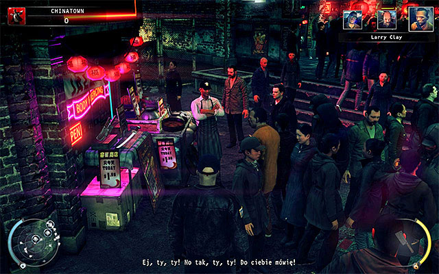 The best place to attack Larry Clay is a side alley located at the other end of Chinatown - Chinese New Year - Eliminating Larry Clay | 5: Hunter and Hunted - 5: Hunter and Hunted - Hitman: Absolution Game Guide