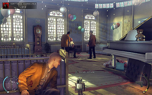 In the room located at the end of the corridor in front of the elevator, bandits are torturing one of captured guards - Orphanage Halls - Exploring the first floor of the orphanage | 6: Rosewood - 6: Rosewood - Hitman: Absolution Game Guide