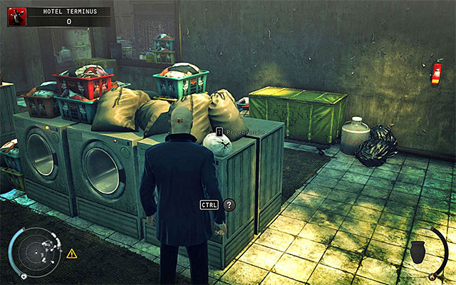 Both variants described above will lead you to a laundry room - Terminus Hotel - Exploring the ground floor and side alleys | 3: Terminus - 3: Terminus - Hitman: Absolution Game Guide