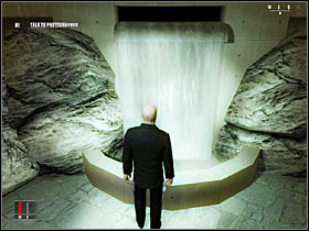 Go back through the red-walled corridor all the way to the waterfall passage - You Better Watch Out - Walkthrough - Hitman: Blood Money Game Guide & Walkthrough