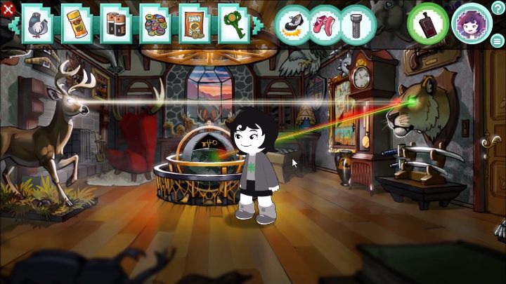 Place the balls in the wild cats head hanging on the wall - Brothers hideout | Walkthrough - Walkthrough - Hiveswap Game Guide