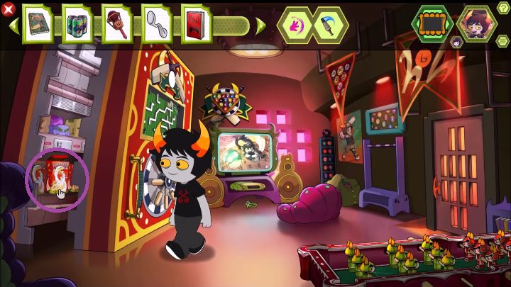 After taking the notebook, you have to go back upstairs to the untidy room - The attic and other dimensions | Walkthrough - Walkthrough - Hiveswap Game Guide