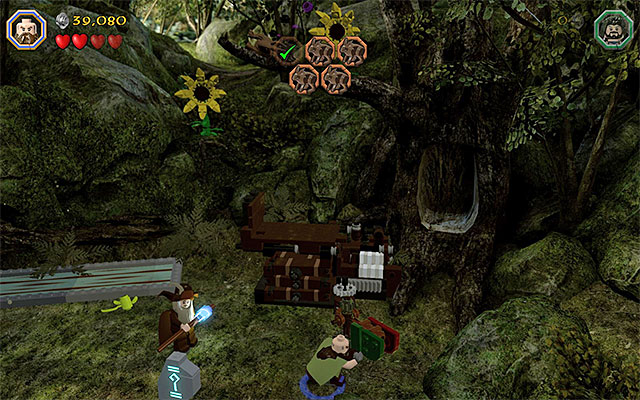 Use the rotary mechanism - Stage 5 (The Troll Hoard): Save the rabbits of Rhosgobel | Walkthrough - Walkthrough - LEGO The Hobbit Game Guide & Walkthrough
