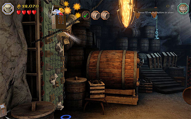 Use goblins ability - Stage 11 (Barrels Out of Bond) | Main Stages - Collectibles - Main Stages - Collectibles - LEGO The Hobbit Game Guide & Walkthrough