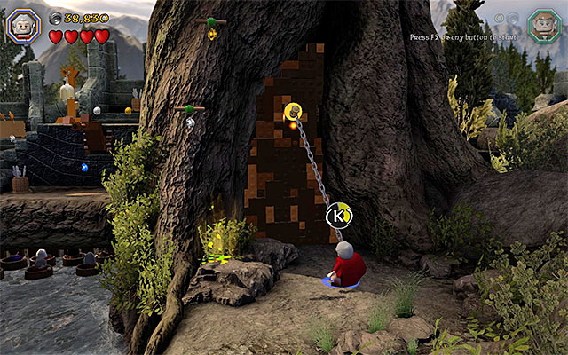 Use the flail and destroy the rest of the wall, in any way you want - Stage 11 (Barrels Out of Bond) | Main Stages - Collectibles - Main Stages - Collectibles - LEGO The Hobbit Game Guide & Walkthrough