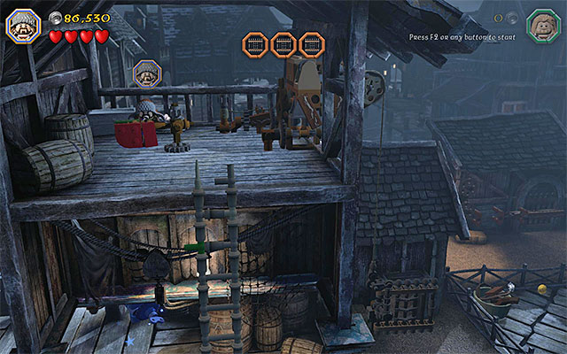 The rotary mechanism - Stage 12 (A Warm Welcome): The docks | Walkthrough | LEGO The Hobbit - Walkthrough - LEGO The Hobbit Game Guide & Walkthrough