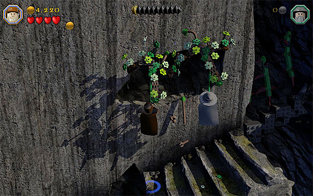 Wizards need to grab on the two ropes - Stage 13 (Looking for Proof): The mountain path | Walkthrough | LEGO The Hobbit - Walkthrough - LEGO The Hobbit Game Guide & Walkthrough