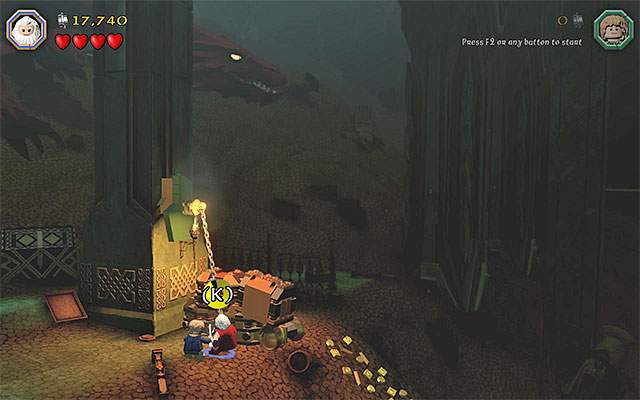 You need to build a new catch here - Stage 16 (Inside Information): The vault | Walkthrough - Walkthrough - LEGO The Hobbit Game Guide & Walkthrough